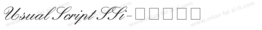 Usual Script SSi字体转换